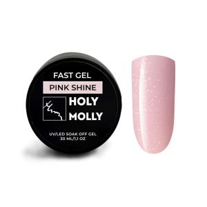 Fast gel Holy Molly PINK SHINE 30 ml - NOGTISHOP