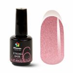 Base Strong Shine №06, 15 мл,Розовая с шиммером, Bloom  