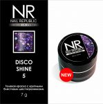 Гелевая краска c крупными шестигранниками DISCO SHINE №05 Nail Republic, 7 гр