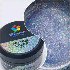 Poly Gel №11 Bloom полигель Прозрачный с блестками 12 мл - NOGTISHOP