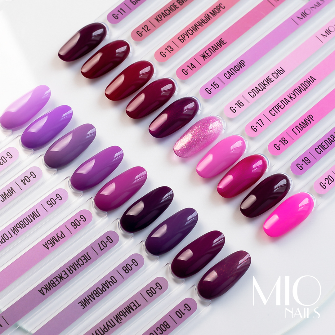 Гель-лак MIO Nails G-22. Сияние мадженты, 8 мл.