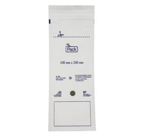 Пакет для стерилизации бумажный с индикатором iPack 100х250 мм (100 шт./упк), белые  - NOGTISHOP