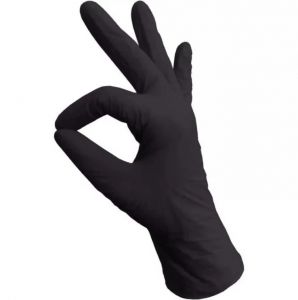 Перчатки витриловые 1 пара, Чёрные, размер "M", MediOk - NOGTISHOP