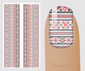 Слайдер для дизайна ногтей, "Этнические" №E111,  NOGTIKA - NOGTISHOP