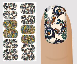 Слайдер для дизайна ногтей, "Этнические" №E118,  NOGTIKA - NOGTISHOP
