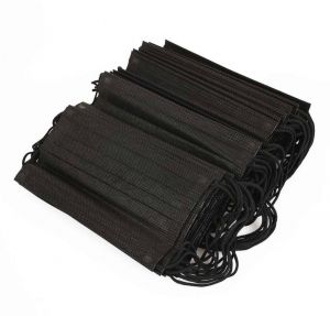 Маска одноразовая черная, 50 шт/уп - NOGTISHOP