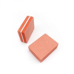 Бафик с пластиковой прослойкой 100/180 оранжевый, 3.5х2.5 см - NOGTISHOP