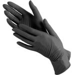 Перчатки нитриловые 50 пар/100 шт, черные, размер "S", 3,5 гр.