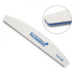 Пилка Nail SunShine полумесяц 100/180 на пластиковой основе - NOGTISHOP