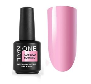 One Nail Base Coat Flamingo Камуфлирующая база, 15 мл. - NOGTISHOP