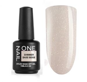 One Nail Shimmer Base Beige Камуфлирующая база, 15 мл. - NOGTISHOP