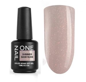 One Nail Shimmer Base Nude Камуфлирующая база, 15 мл. - NOGTISHOP