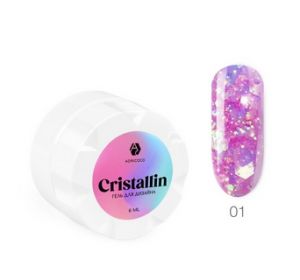 Cristallin №01 "Розовый кристалл" 6 мл. Гель для дизайна ногтей ADRICOCO - NOGTISHOP