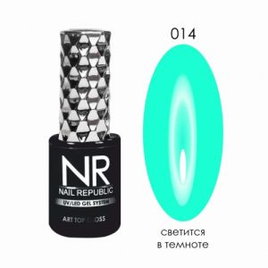 ART TOP GLOSS №14 глянцевый топ светится в темноте Nail Republic, 10 мл. - NOGTISHOP