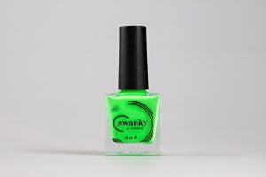 Лак для стемпинга Swanky Stamping, №015 - неоново-зеленый, 10 мл.