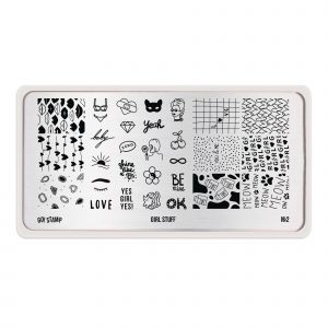 Пластина для стемпинга Go Stamp №02 Girls stuff - NOGTISHOP