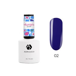 Гель-лак Murano №02 фиолетовый витражный, ADRICOCO, 8 мл - NOGTISHOP