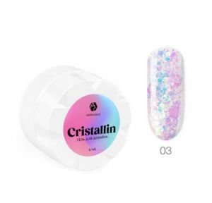 Cristallin №03 "Прозрачный кристалл" 6 мл. Гель для дизайна ногтей ADRICOCO - NOGTISHOP