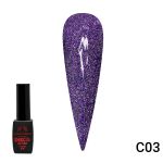 Гель-лак Disco Gel Polish C03 светоотражающий, 8 мл, Global Fashion