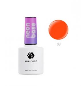 Neon base №03 - сладкий грейпфрут, 8 мл. цветная база ADRICOCO - NOGTISHOP