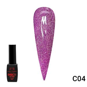 Гель-лак Disco Gel Polish C04 светоотражающий, 8 мл, Global Fashion - NOGTISHOP