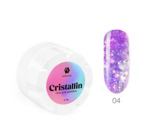 Cristallin №04 "Лиловый кристалл" 6 мл. Гель для дизайна ногтей ADRICOCO - NOGTISHOP