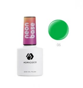 Neon base №06 - зеленое киви, 8 мл. цветная база ADRICOCO - NOGTISHOP