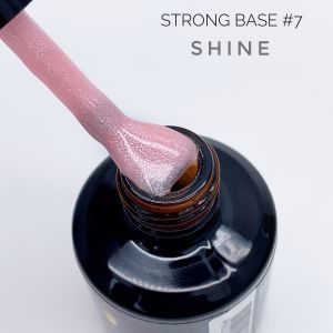 Base Bloom Strong Shine Светло-розовая с шиммером база №07, 15 мл  - NOGTISHOP