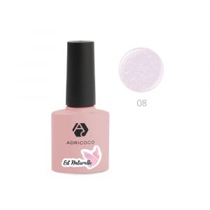 Гель-лак ADRICOCO Est Naturelle №08 камуфлирующий розовый с шиммером, 8 мл. - NOGTISHOP