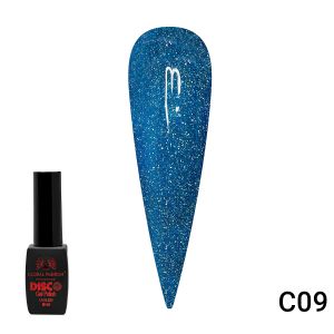 Гель-лак Disco Gel Polish C09 светоотражающий, 8 мл, Global Fashion - NOGTISHOP