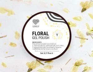 Гель-лак с сухоцветами Lovely "Floral", оттенок желтый, 5 ml - NOGTISHOP