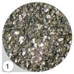 Металлическая стружка (Стеклярус) «Irisk professional», серебро №01