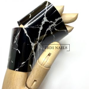 Фольга для дизайна ногтей (черный/белый мрамор) - NOGTISHOP