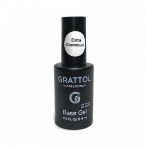 Каучуковая экстрагустая база для гель-лака Grattol Rubber Base Gel EXTRA Cremnium, 9 мл.