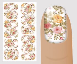 Слайдер для дизайна ногтей, цветочный № F101,  NOGTIKA - NOGTISHOP
