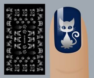 Слайдер для дизайна ногтей, Фольгированные, Серебро №S101, NOGTIKA  - NOGTISHOP