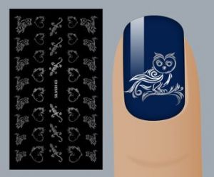 Слайдер для дизайна ногтей, Фольгированные, Серебро №S103, NOGTIKA - NOGTISHOP