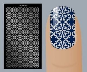 Слайдер для дизайна ногтей, Фольгированные, Серебро №S107, NOGTIKA - NOGTISHOP