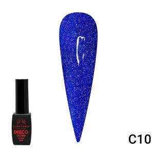 Гель-лак Disco Gel Polish C10 светоотражающий, 8 мл, Global Fashion - NOGTISHOP