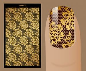 Слайдер для дизайна ногтей, Фольгированные, Золото №G112, NOGTIKA - NOGTISHOP