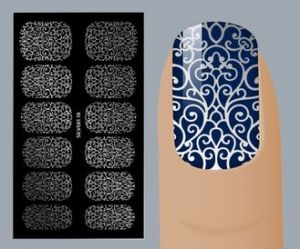 Слайдер для дизайна ногтей, Фольгированные, Серебро №S118, NOGTIKA - NOGTISHOP