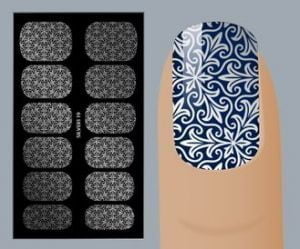 Слайдер для дизайна ногтей, Фольгированные, Серебро №S119, NOGTIKA - NOGTISHOP