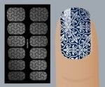 Слайдер для дизайна ногтей, Фольгированные, Серебро №S119, NOGTIKA