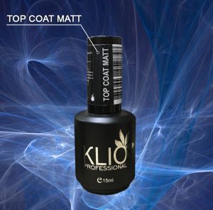 Top Coat Matte KLIO топ матовый бархат, 15 мл  - NOGTISHOP