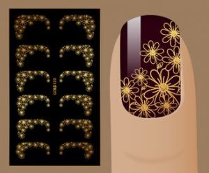 Слайдер для дизайна ногтей, Фольгированные, Золото №G120, NOGTIKA - NOGTISHOP