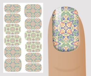 Слайдер для дизайна ногтей, "Орнамент" №V121,  NOGTIKA - NOGTISHOP