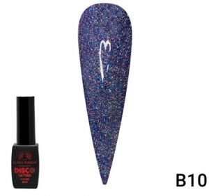 Гель-лак Disco Gel Polish B10 светоотражающий, 8 мл, Global Fashion - NOGTISHOP