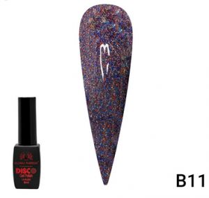 Гель-лак Disco Gel Polish B11 светоотражающий, 8 мл, Global Fashion - NOGTISHOP