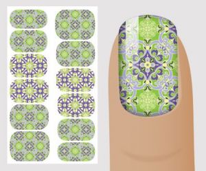 Слайдер для дизайна ногтей, "Орнамент" №V122,  NOGTIKA - NOGTISHOP