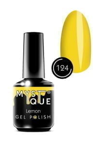Гель-лак Gel Polish №124 «Lemon» Mystique, 15 ml